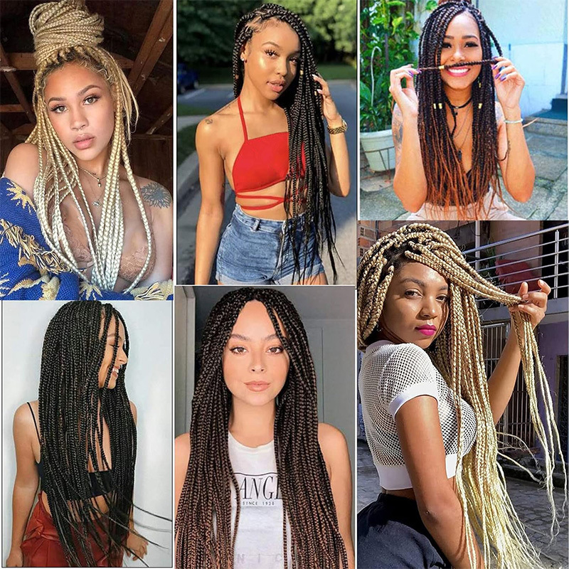 Trama dei capelli capelli lunghi lisci trecce sfumate parrucca africana 26 pollici può essere tessuta trecce sporche pezzo di capelli all'uncinetto trama dei capelli_voghion.com