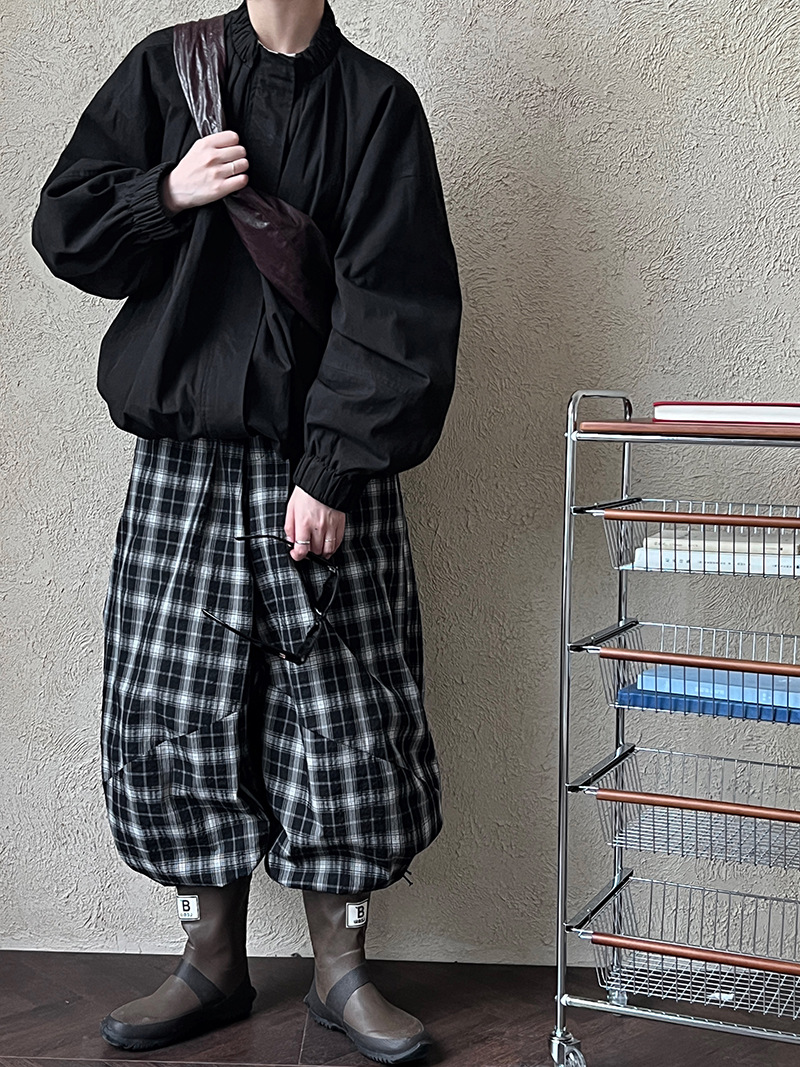 鹿西の新型ゴム立襟運動郭形ジャケット女性2024秋カジュアルファスナー上着3988