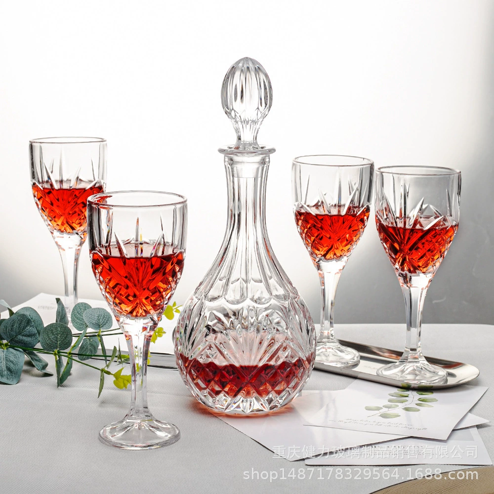 Заводская оптовая продажа легкого и роскошного креативного красного вина трезвитель набор стекла с крышкой красного вина