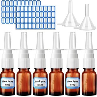 Hot sale amber nasal spray glass bottle transparent cosmetic bottle blue medical spray glass bottle