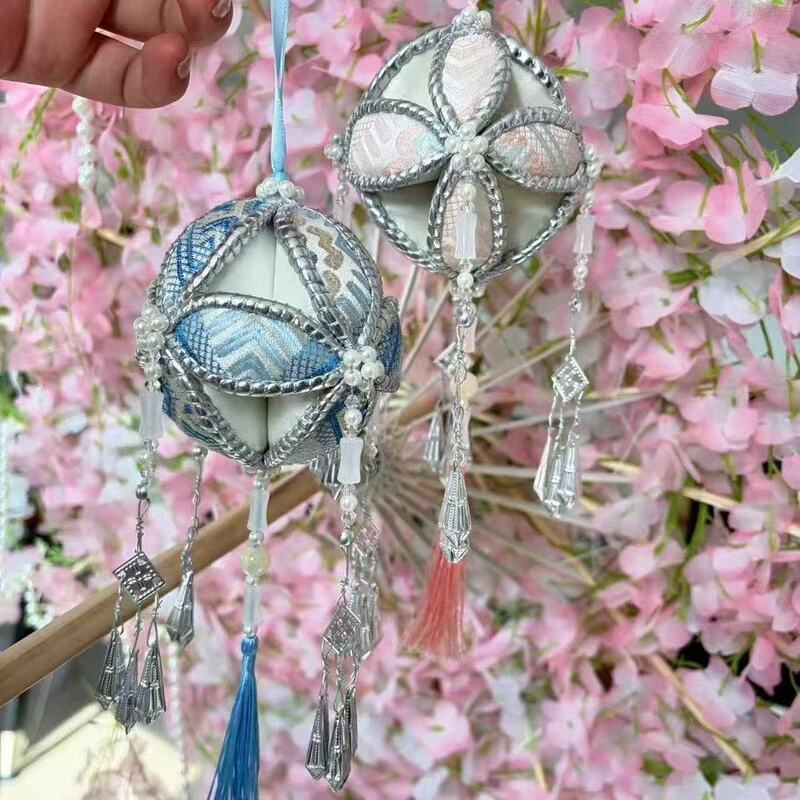 Guangxi Jingxi Jiuzhou Brocade Ethnic Characteristic Handmade DIY Pendant Material Kit Exquisite Craft Pendant Guangxi Jingxi Jiuzhou Brocade Ethnic Characteristic Handmade DIY Pendant Material Kit Exquisite Craft Pendant
