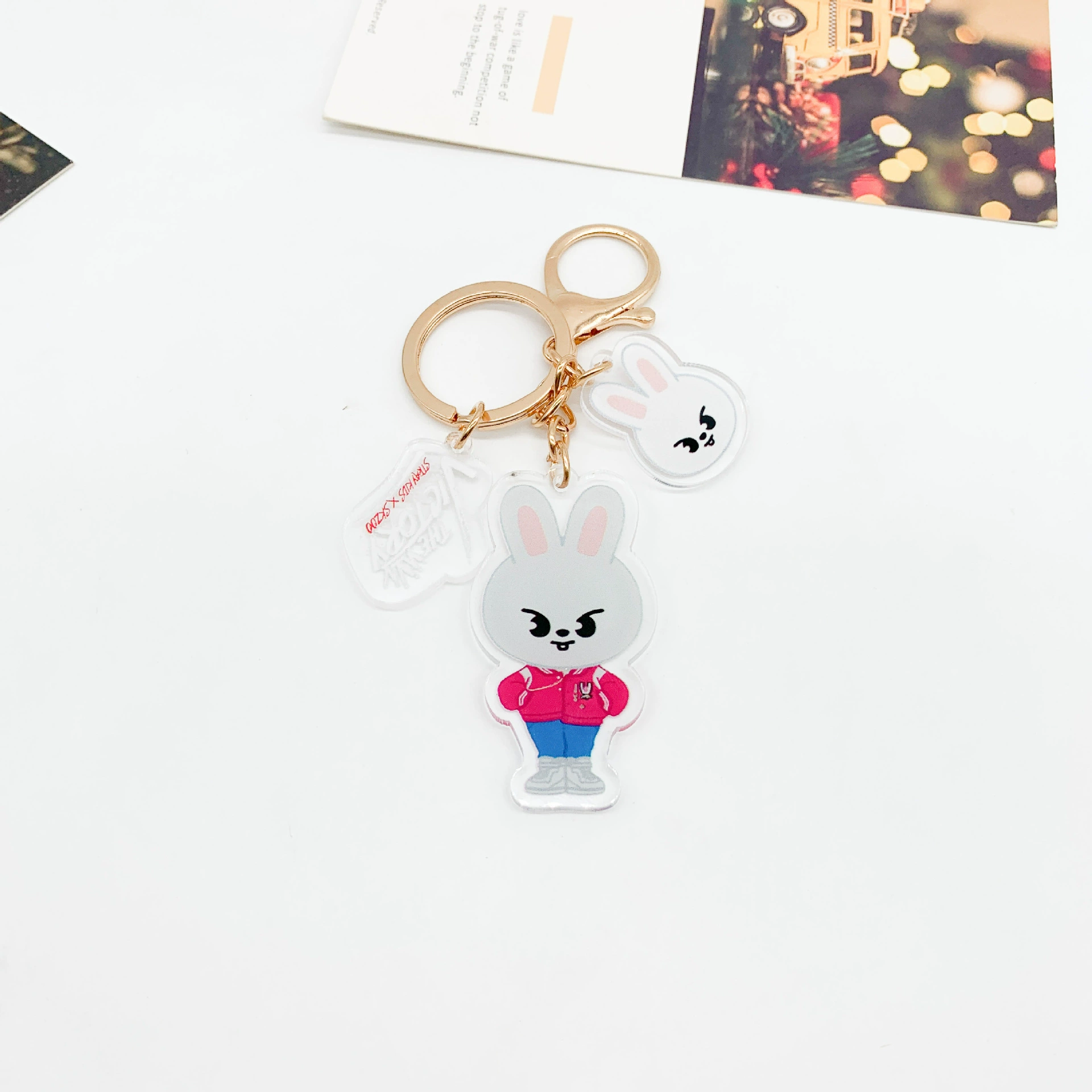 Cartoon keychain, acrylic double-sided accessory, pendant
