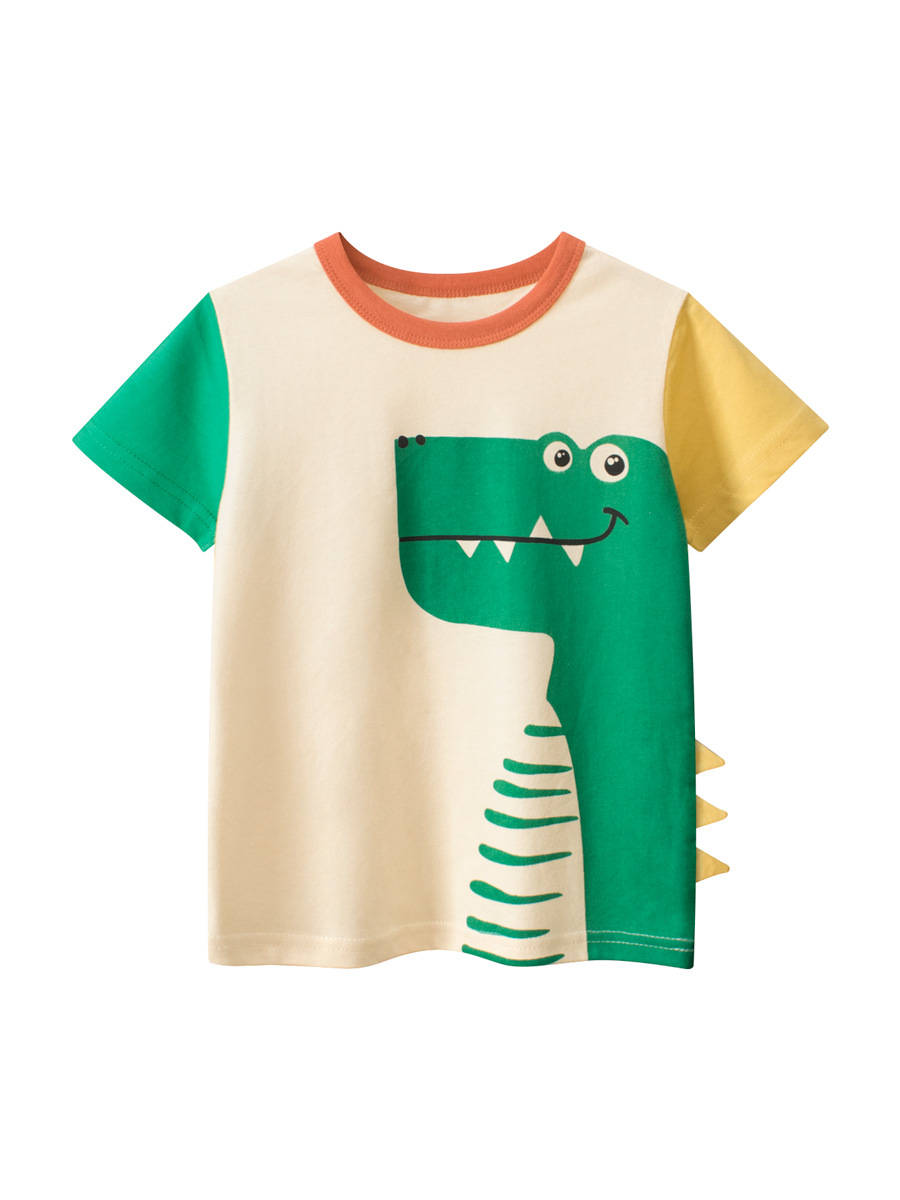 27kids camiseta de manga corta para niños verano nueva ropa para niños ropa para bebés niños dibujos animados tops coreanos al por mayor image 1