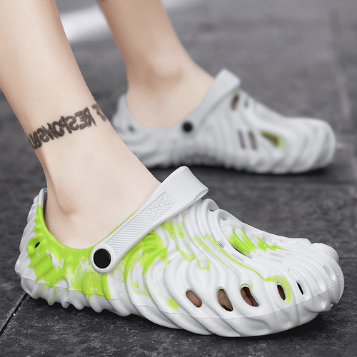 Casual couple slippers new summer non-slip beach clogs men's outer wear soft-soled camouflage sandals women's trend