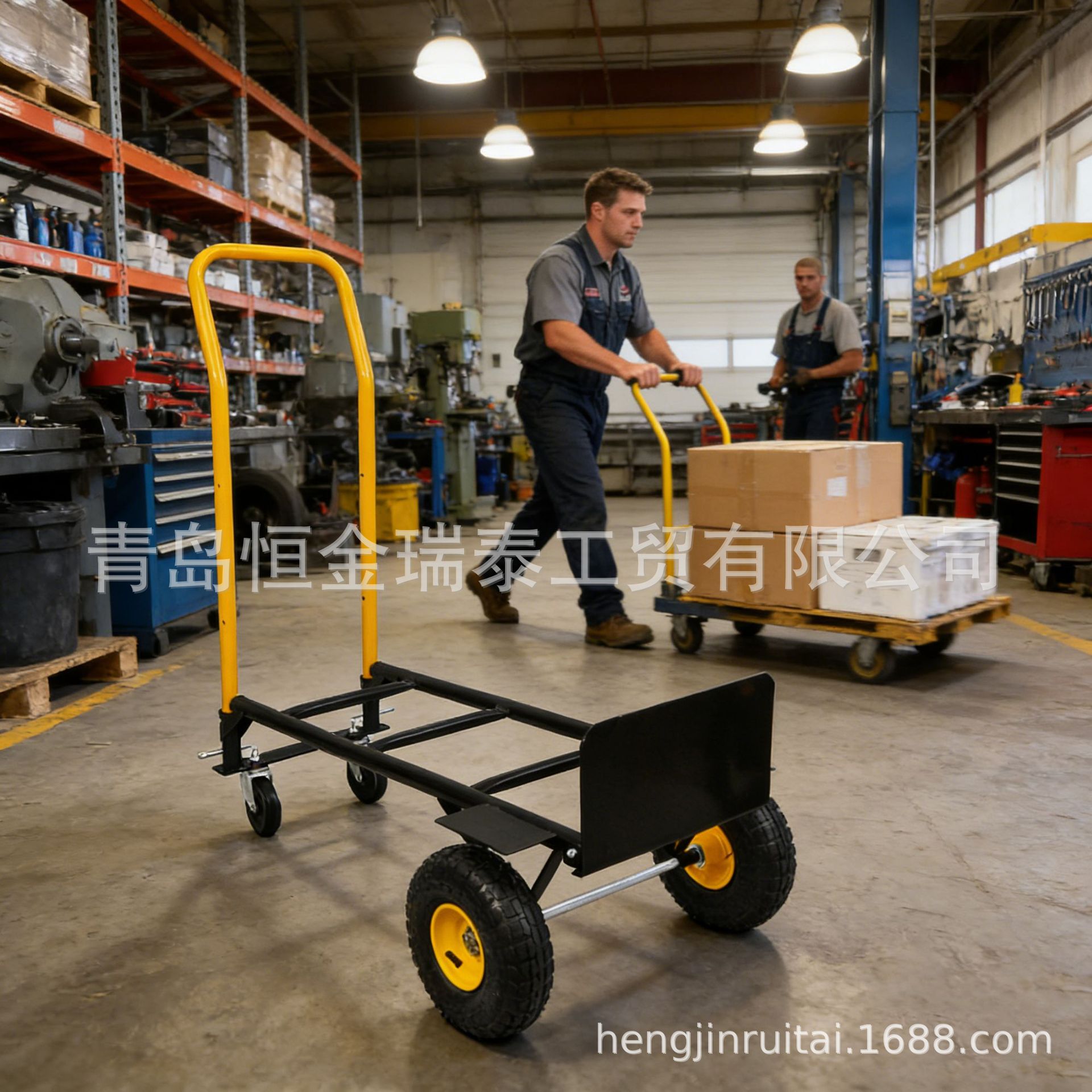 两轮手推车拉货可折叠搬运车老虎车小推车载重王小拉车拖车推货车