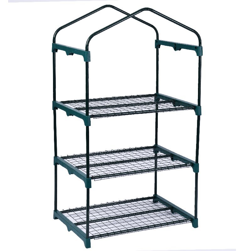 3-stöckiges Mini-Gewächshaus für Sukkulenten, regensicher, aus weißem PE, ideal für Blumen und andere Pflanzen._voghion.com