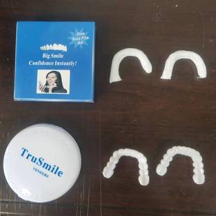Dentures tru smile fifth generation teeth whitening set silicone simulation braces whitening braces non-porous teeth