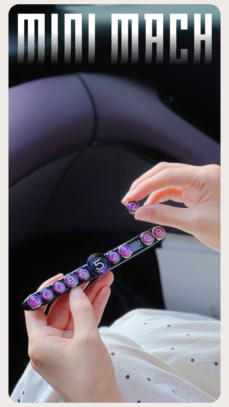 New Model Car Temporary Parking Number Plate, In-Car Mobile Phone Number Holder, High-End Alloy Parking Sign
