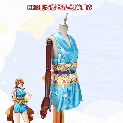 Nami from One Piece Sexy Cosplay Costume Set Halloween Anime Cosplay with Wig Hat and Full Suit