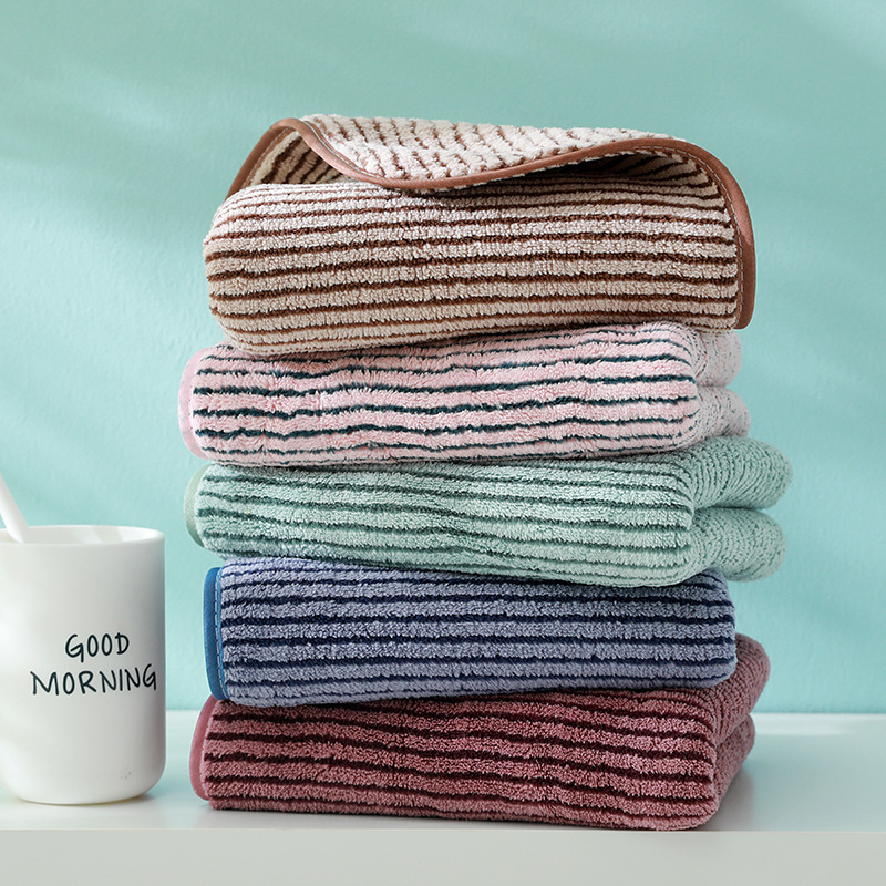 Coral soft bath towel for face washing