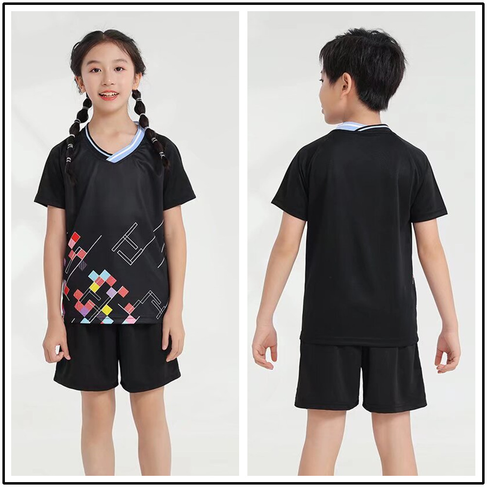 281 Badminton Suit Table Tennis Suit Tennis Sports Clothing Suit Men M-4Xl Girls Xs-3Xl