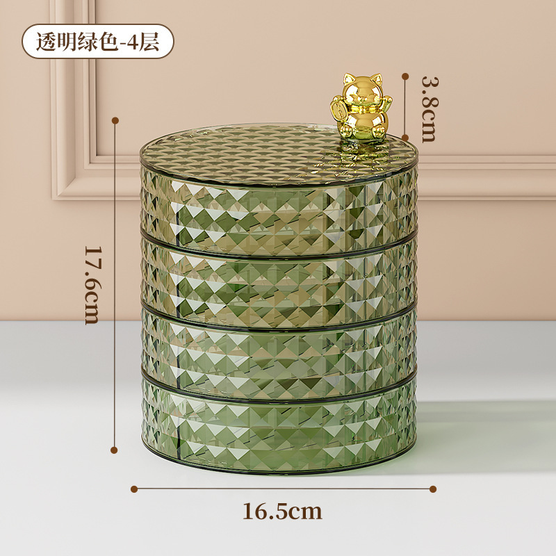 Caja de caramelos de mesa de café en la Sala de estar familiar, bocadillos de caramelos ligeros de lujo de alta gama, platos de bocadillos, almacenamiento de nueces, cajas de frutas secas