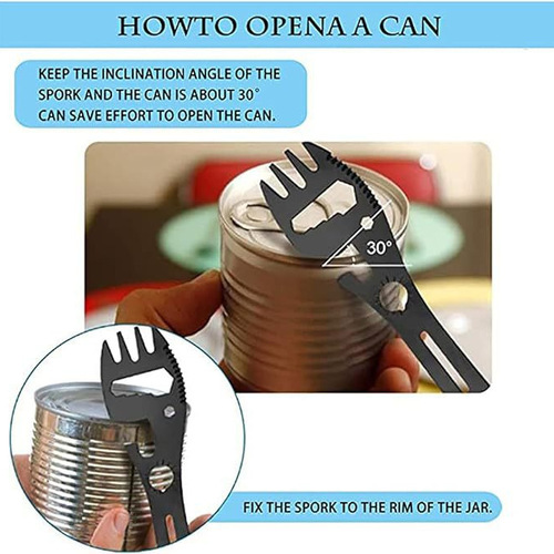 New model cross-border 10-in-1 multi-functional outdoor camping survival fork spoon kitchen multi-purpose wrench bottle opener spoon