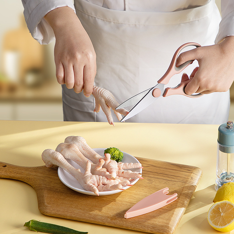 Household Kitchen Multi-functional Walnut Peeler Fish Scale Chicken Claw Scissors Stainless Steel Shelled Baby Food Scissors