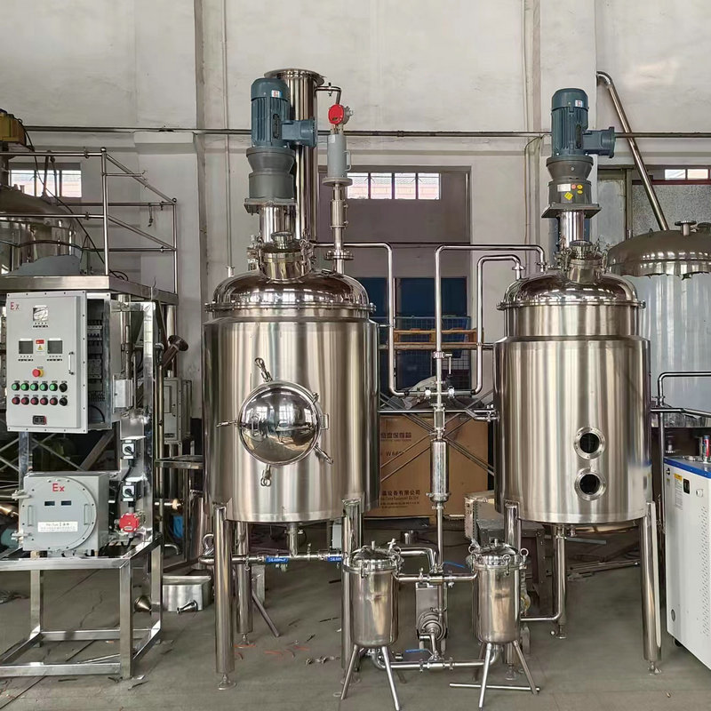 350L电加热三层立式超声波动态热回流提取浓缩机组 提取浓缩设备