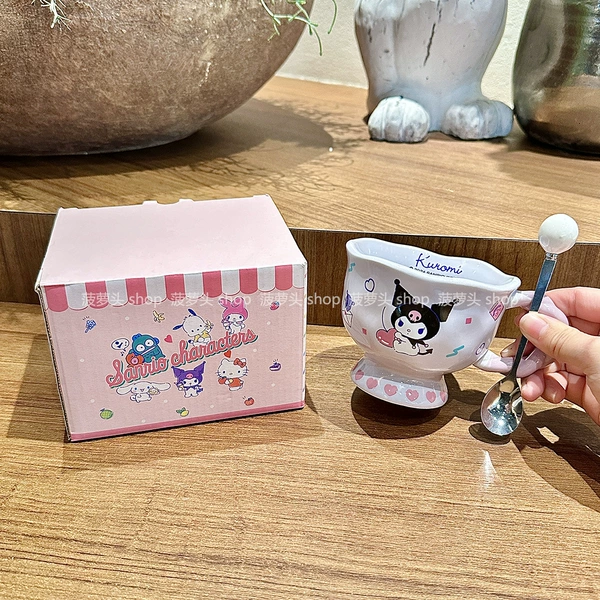 Sanrio Goblet + Spoon~Culomi~Purple Genuine IP Authorization [Color Box]