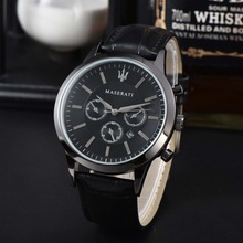 2024外贸皮带日历休闲手表3针手表厂家批发一件代发