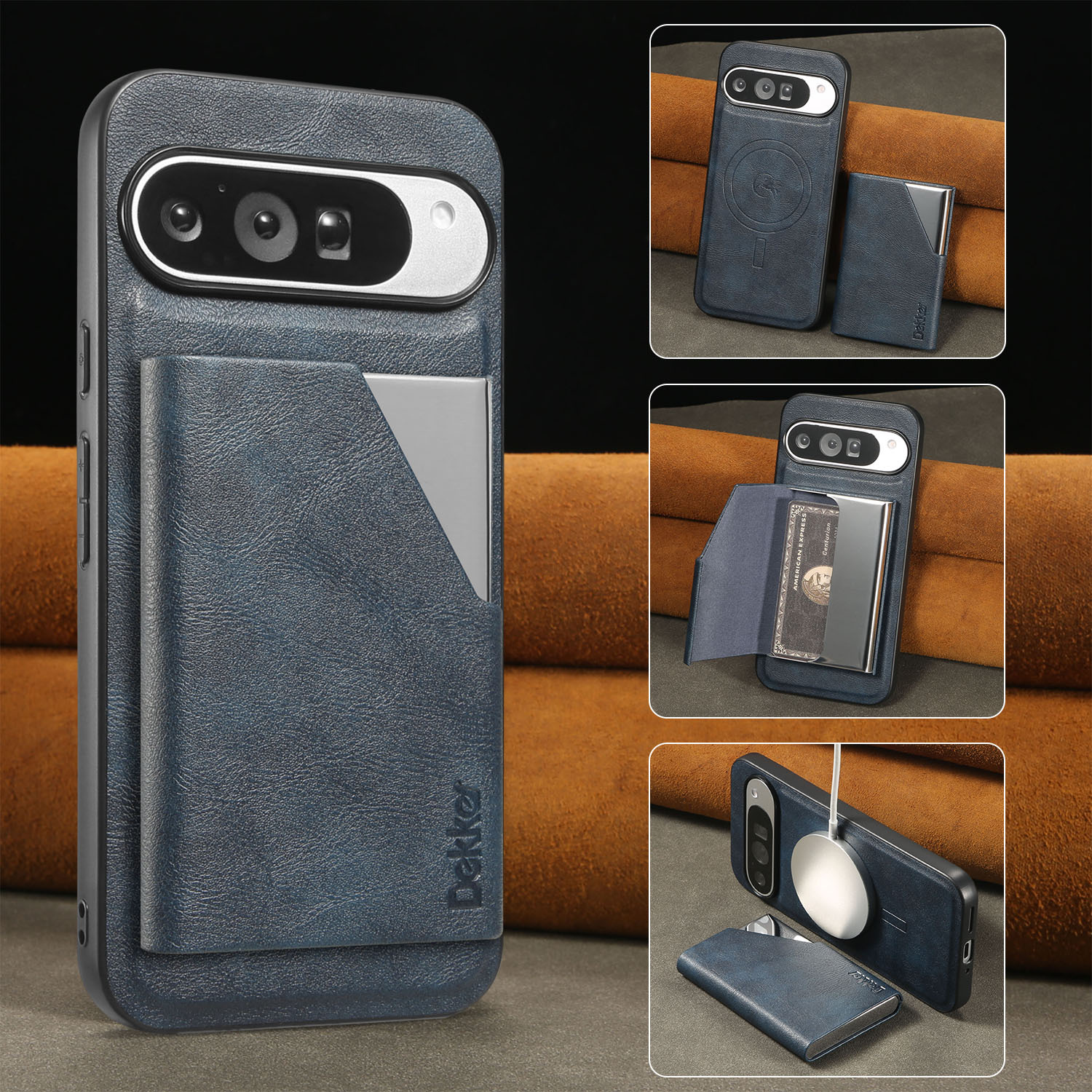 Blue card holder