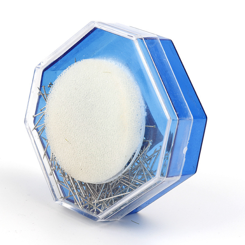 八角盒大头针长脚针金属针镀镍立体裁剪定位针