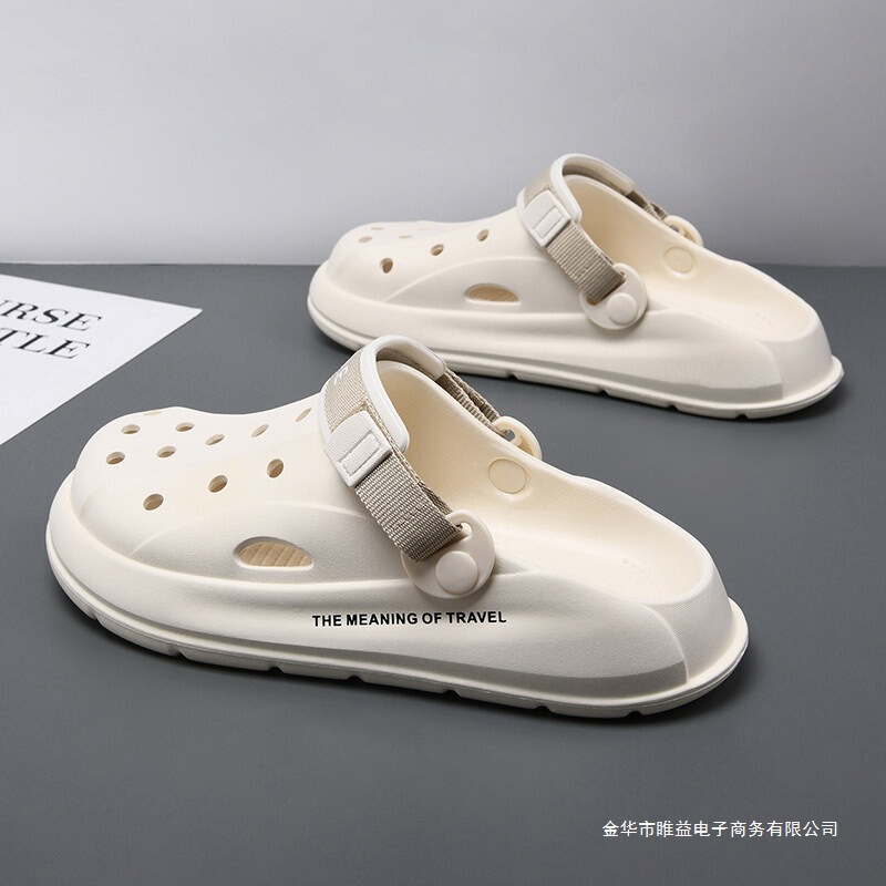 New Stylish and Versatile Outdoor Clogs for Men, Beach Non-Slip Sandals, Women's Closed-Toe Slippers with Soft Soles for a Comfortable Feel