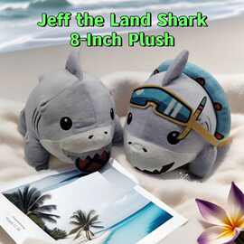 Jeff The Land Shark Plus 毛绒玩具鲨鱼公仔毛绒玩偶挂件杰夫