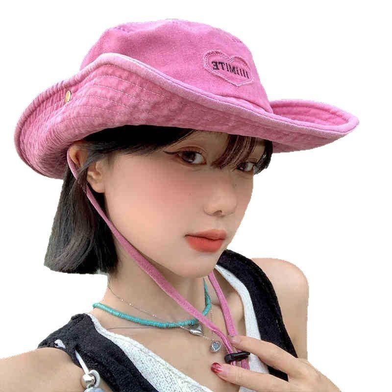韩系户外登山帽大帽檐显脸小帽子女款百搭渔夫帽高级感防晒太阳帽|undefined