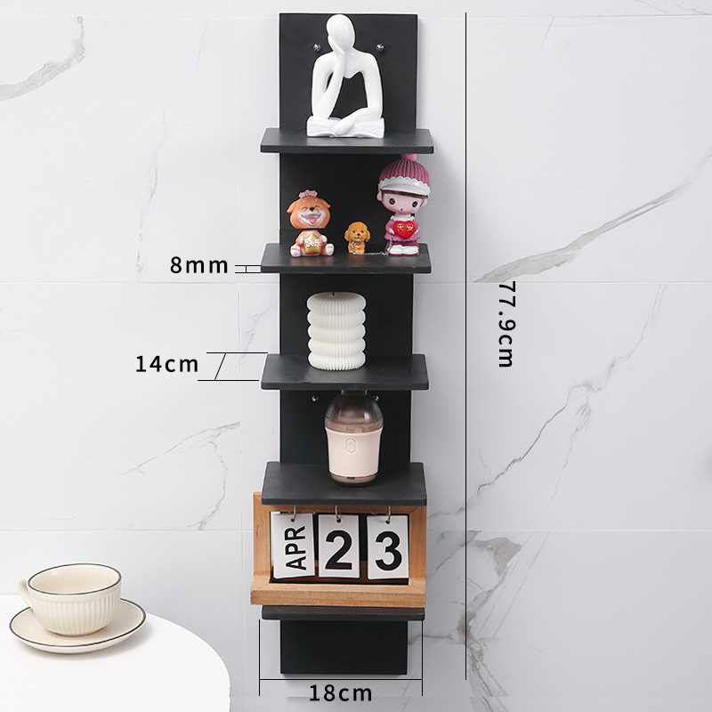 Estante flotante de pared para almacenamiento, estantería para sala de estar, estante de pared simple para dormitorio, librero de pared, estante de almacenamiento de múltiples niveles.