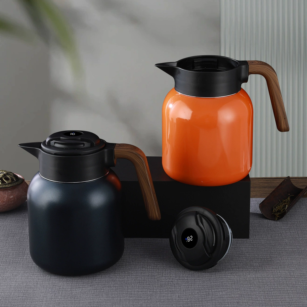 Smart thermos stainless steel, capacious teapot
