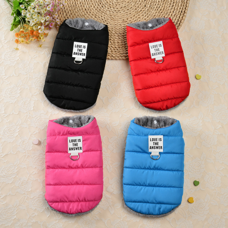 2025 New Product, Traction-Compatible Puppy Clothes, Autumn and Winter New Double-Layer Vest, Dog Warm Cardigan for Winter