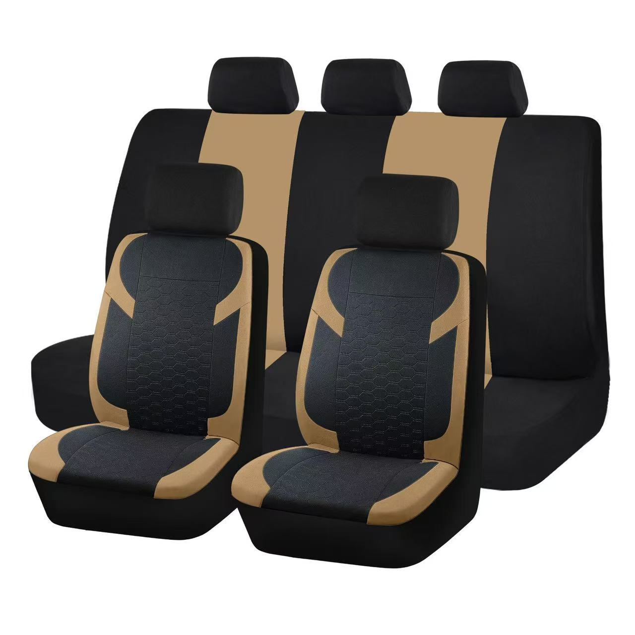 Meike Duo Cross-Border Foreign Trade Export Hexagonal Honeycomb Style Universal Car Seat Cover Southeast Asia, Europe and America Temu