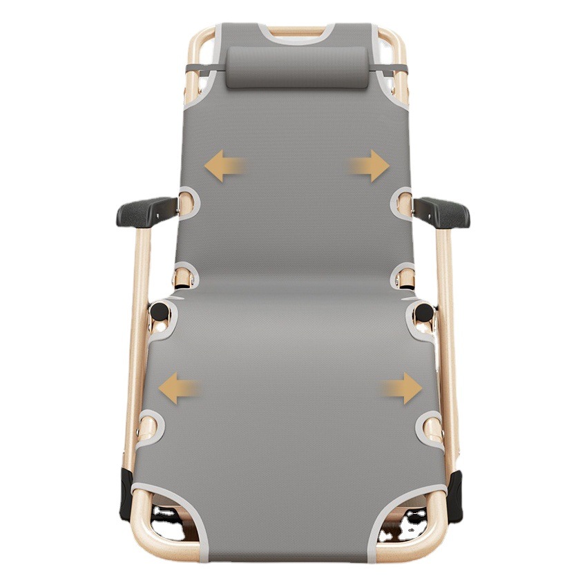 Oficina reclinable almuerzo silla para dormir Silla de playa individual silla plegable portátil siesta artefacto cama plegable Silla de doble uso