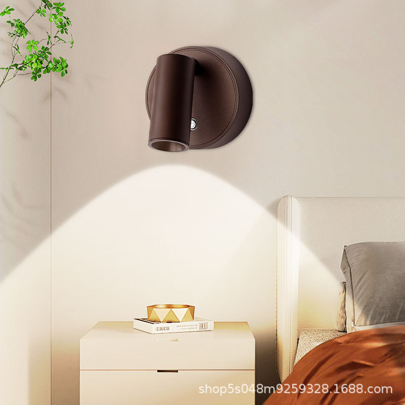 Explosión transfronteriza de absorción magnética USB sin cableado sin perforación lámpara de pared tricolor luz de atmósfera luminosa pequeña lámpara de cabeza de cama