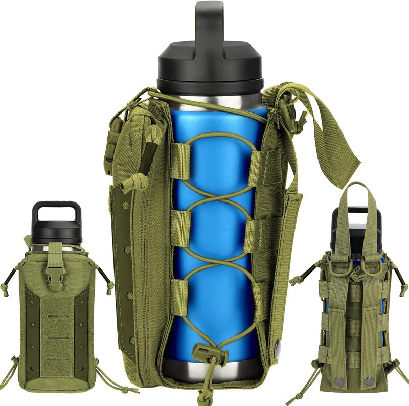 Outdoor Portable Water Bottle Bag, Tactical Style, Adjustable Elastic Water Bottle Holder, Backpack External Water Bag Holder Outdoor Portable Water Bottle Bag, Tactical Style, Adjustable Elastic Water Bottle Holder, Backpack External Water Bag Holder
