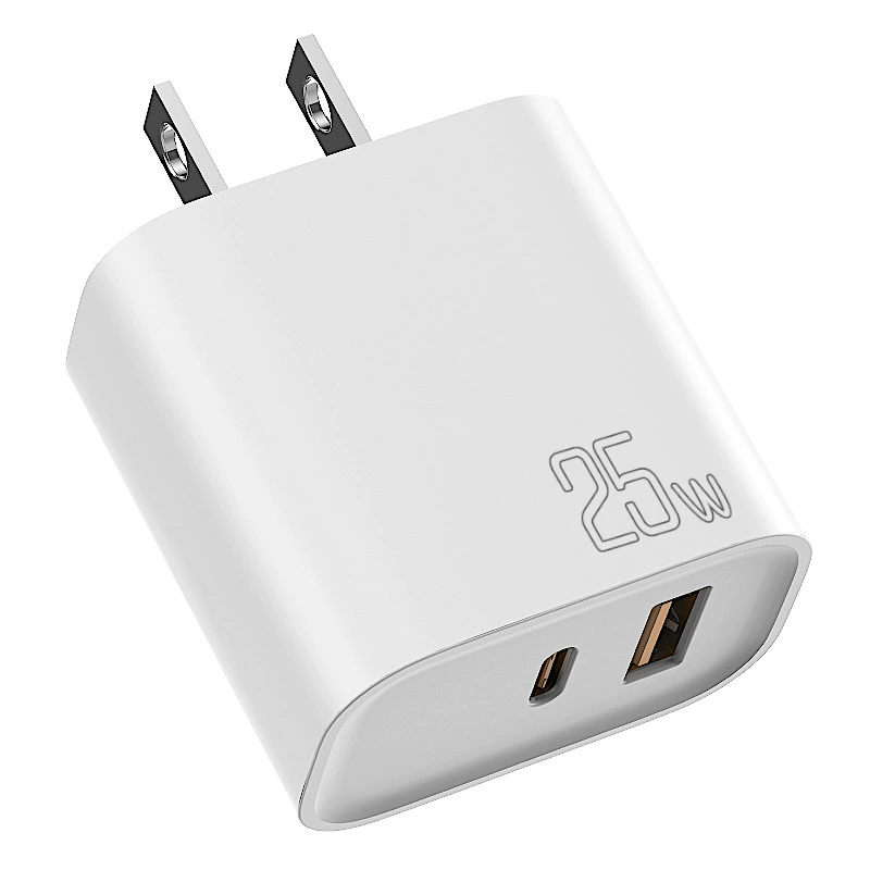 Сертификаты PSE/ETL/SAA A+C dual -port PD20W зарядная головка USB-C, адаптер QC3.0