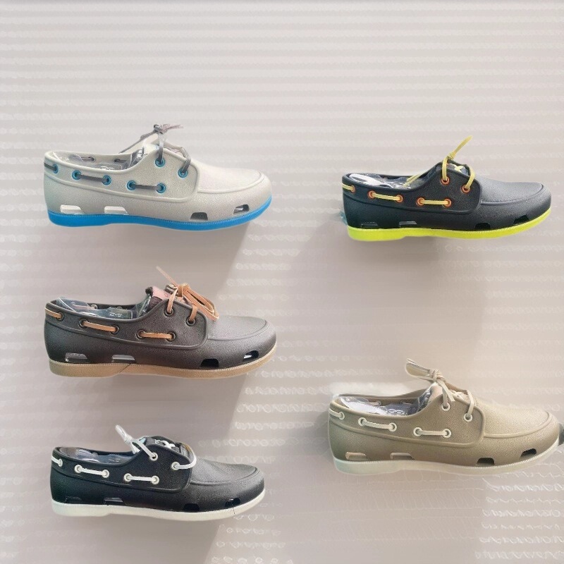 2025 New Men's Porter Breathable Clogs Summer Quick-Drying Beach Shoes British Sailing Shoes Manufacturer Wholesale.