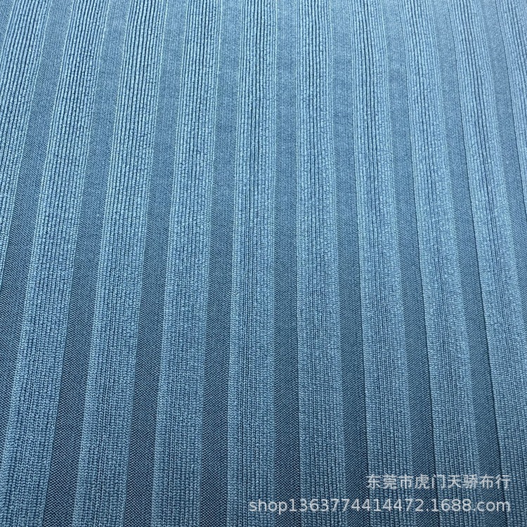 针织牛奶丝坑条 220克涤氨牛奶丝12*8宽坑条罗纹 泳装饰品坑条布