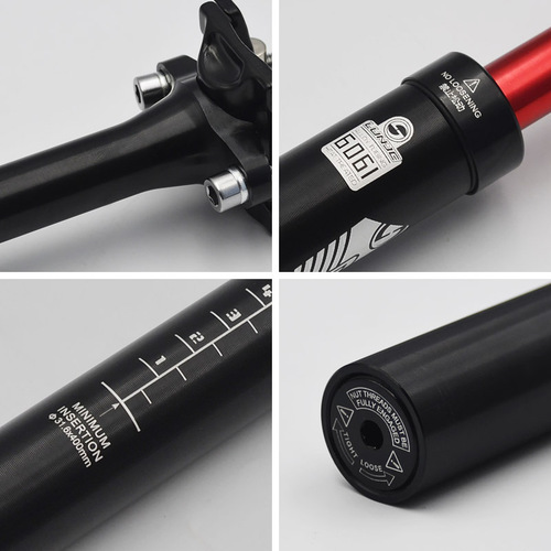 LUNJE Mountain Bike Shock Saddle Tube 27.2/30.9/31.6 for Sidecar Foldable Electric Bike Shock Saddle Rod