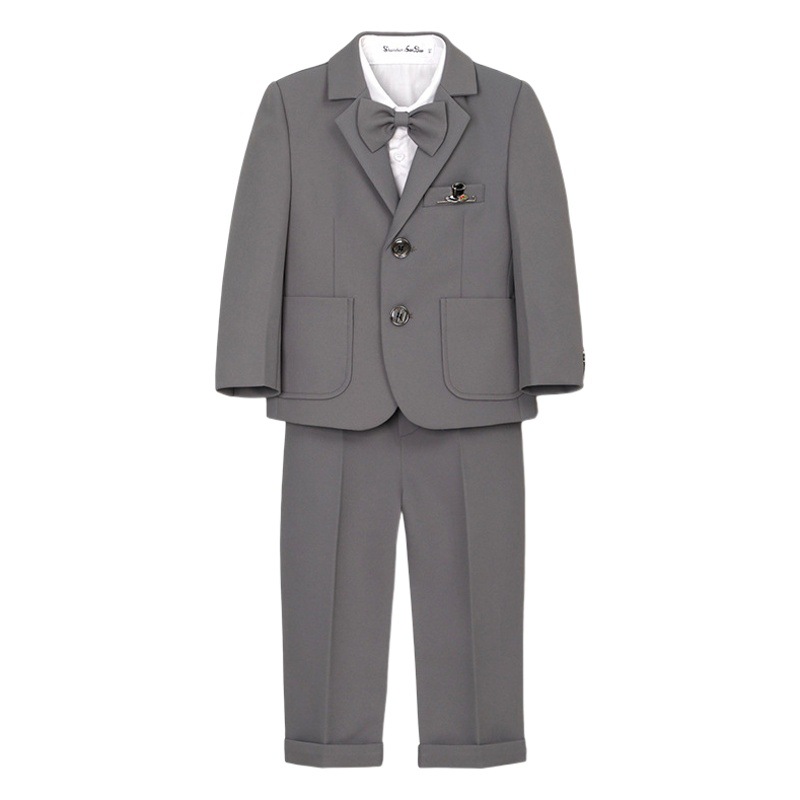 Vestido DE LOS NIÑOS guapo chico británico Caballero estilo traje de los niños pequeño traje de piano host traje de rendimiento