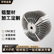 厂家货源太阳花灯具散热器LED开模加工定制铝型材高导热