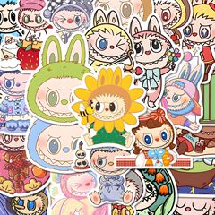 【首单立减】可爱卡通拉布布labubu贴纸手机壳电脑装饰手账贴画