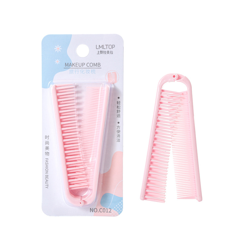 LMLTOP Plegable en forma de V viaje peine especial peluquería peine de plástico peine suave peine alisado peine rizado peine C012