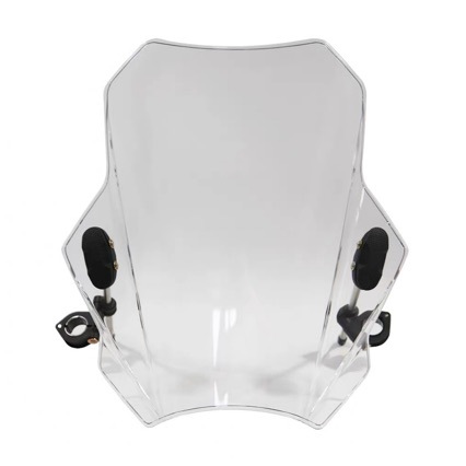 Motorcycle Universal Windshield Deflector Ultra-Clear Front Windshield Glass Adjustable Bracket Accessories