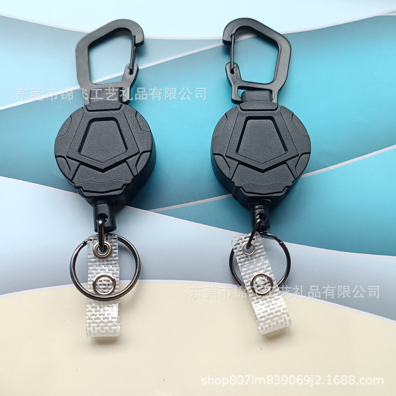 Hebilla telescópica con capacidad de carga súper resistente, imprescindible para uso en exteriores, hebilla fácil de tirar con cable de acero engrosado para evitar la pérdida de insignias.