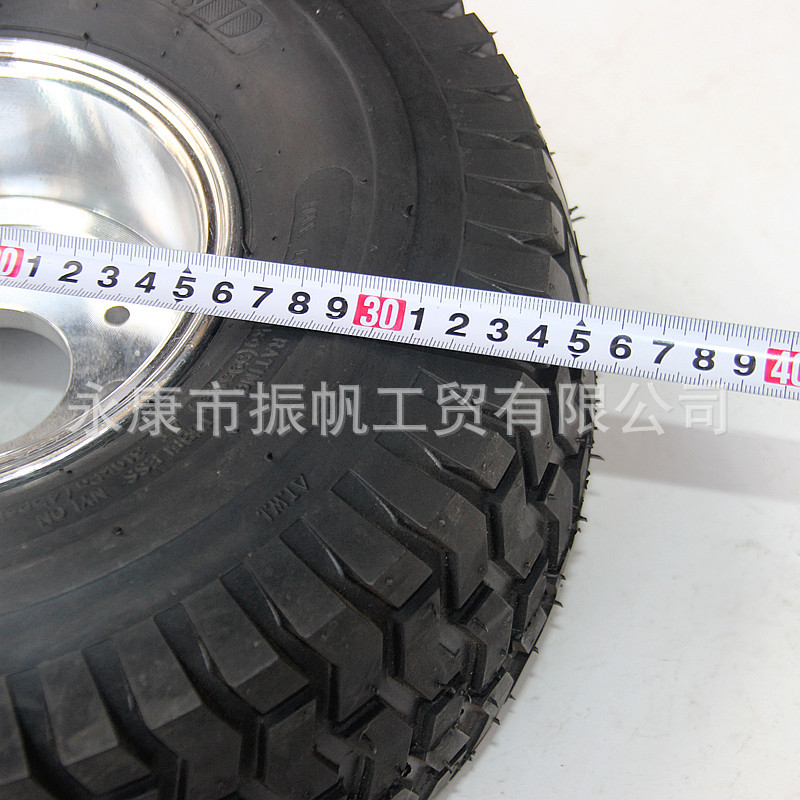 15X 6-6inch Kart Beach Car Tire Aluminum Alloy Wheel Hub Rubber Wear-Resistant Four-Wheel Vehicle Tire Accessories