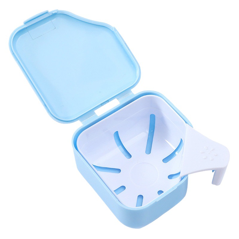 Caja de dentaduras caja de dentadura de limpieza de almacenamiento de dentadura de ancianos caja de almacenamiento de dentaduras caja de limpieza caja de taza de dientes