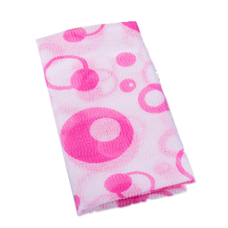 Toalla de baño de espuma trasera larga Toalla de baño de estilo coreano Toalla de baño suave fuerte de nylon Toalla de baño alargada de estilo coreano