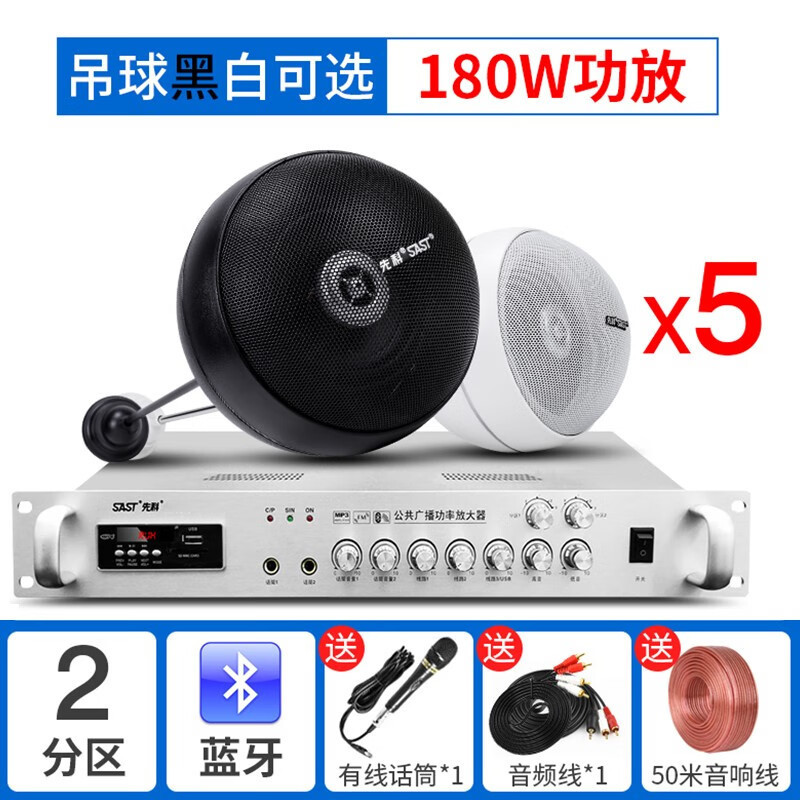 SAST ceiling hanging ball Audio Bluetooth amplifier suit background music milk tea shop restaurant coffee