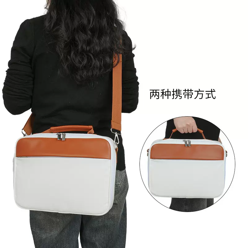 定制亚马逊便携牛津布书本手提袋 大容量手提拉链包收纳包