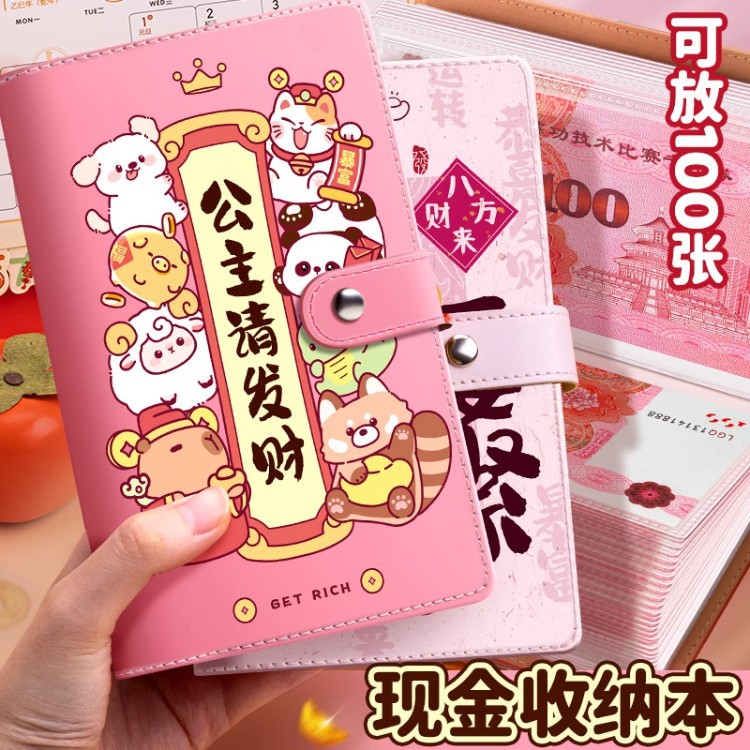 Cash Storage Book That Can Hold Only Cash, Large Capacity, 2026 New Model, Trendy Financial Management Waterproof Storage Binder