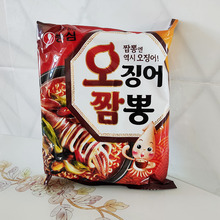 韓國進口農心魷魚面124g海鮮大雜燴湯面辣味湯面速食墨魚拉面批發